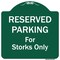 Signmission Reserved Parking For Storks Only Heavy-Gauge Aluminum Architectural Sign, 18" x 18", GW-1818-9760 A-DES-GW-1818-9760 - alternate 1